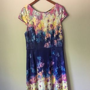 Adrianna Papell Scuba Sleeve Dress
